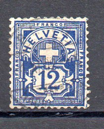 瑞士 1906年 楚姆斯坦编号 84 (o)